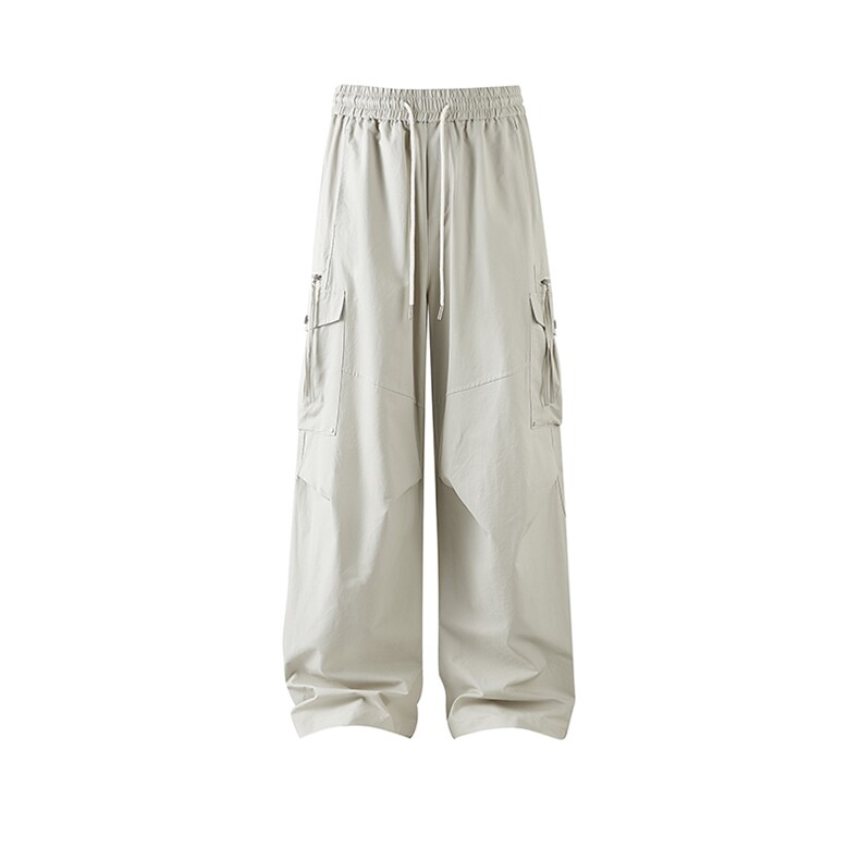 白底宽松大码直筒裤多口袋工装裤长裤休闲裤A014-DY25279,男装工装外套,电商A014