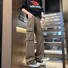 春秋季大口袋水洗工装裤潮流宽松休闲直筒裤，男装休闲裤，星座410-6（原星座1304-1）