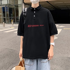 PL57071-P35翻领短袖polo衫男大码胖子半袖t恤男有领保罗衫模特，男装Polo衫，电商A040