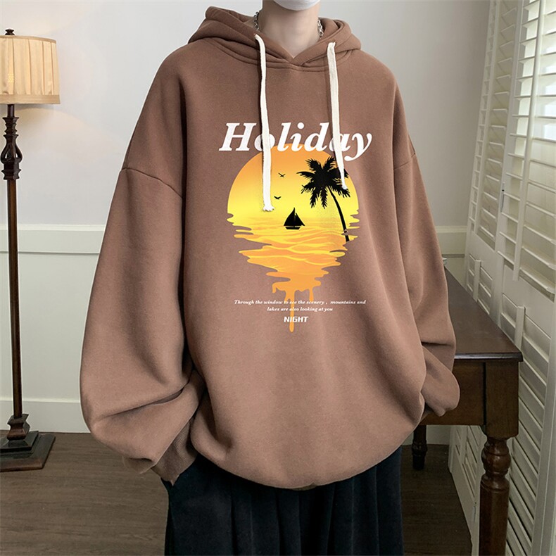 连帽卫衣男大码运动服帽衫外套WY2266-P35加绒款-P40,男装卫衣,电商A040