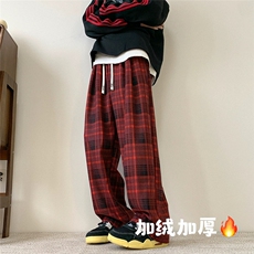 红色格子加绒