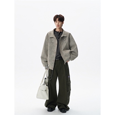 解构风拼接街头美式潮牌翻领夹克情侣宽松百搭外套W373TP78控138，男装夹克，电商A170