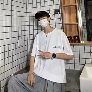 夏季新款港风条纹T恤宽松落肩T恤（现货）DS-C407-T233-P30图片