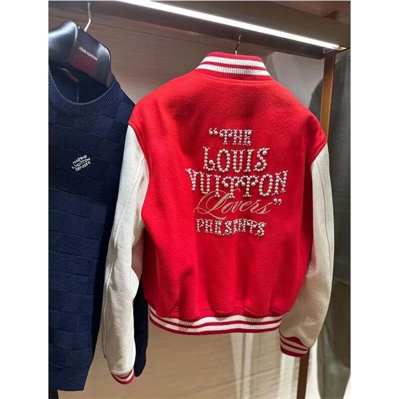 1506-1/GJ7360/P77美式珍珠刺绣拼接撞色棒球服外套,女装短外套,星座1506A