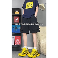 尼龙速干高品质工装短裤高街美式拉链口袋五分裤25XD23096特批20，男装牛仔裤，电商A042