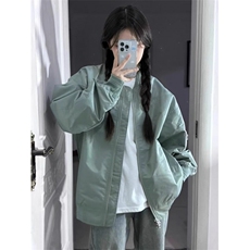 FROMWRTING字由刺绣飞行员夹克外套男潮牌春秋季宽松棒球服女上衣，男装夹克，星座506A