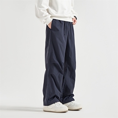 2026春装新款男休闲宽松直筒阔腿弯刀裤长裤XZ405-k3301-p50，男装休闲裤，星座405