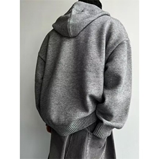 冬季纯色套头加厚毛衣外套男女高级感连帽针织衫韩系穿搭上衣，男装针织衫/毛衣，星座516A