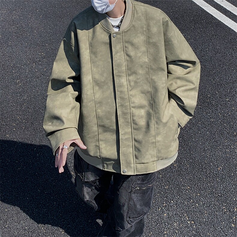 港风高街痞帅男装外套美式短款夹克PU皮机车服DSA157B-J206-P90,男装夹克,电商A157B