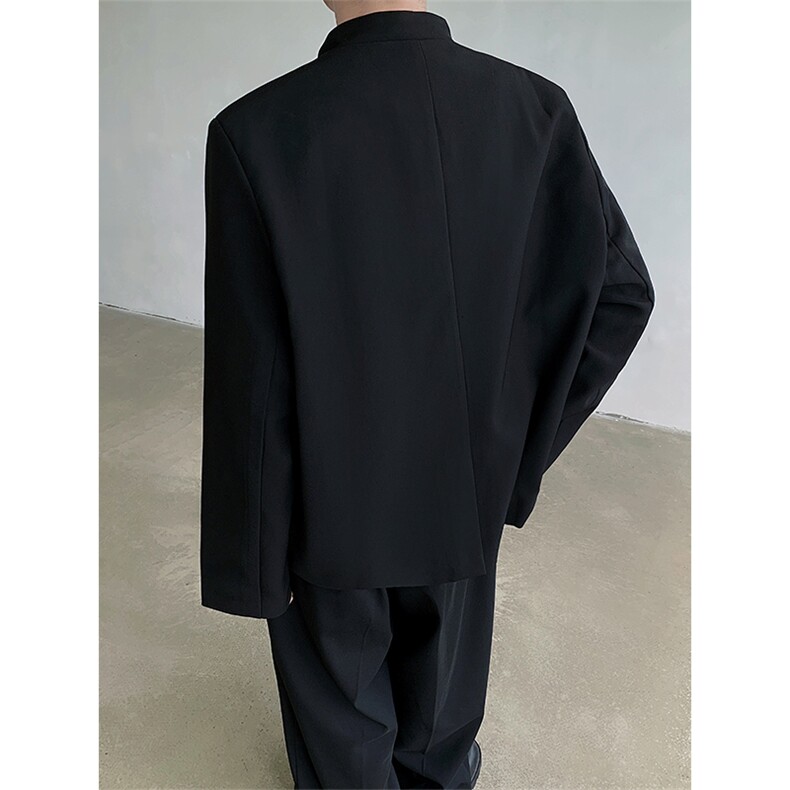 设计感盘扣西装外套男女复古新中式短款西服XF423P108,男装西服套装,星座512-1（原513-3）