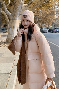 羽绒服女中长款2024年冬新款韩版时尚白鸭绒潮连帽加厚外套图片