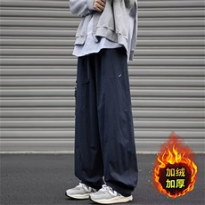 秋冬季日系复古休闲裤男ins机能风宽松直筒运动工装长裤KX1515，男装休闲裤，星座1116A-1（原606A）