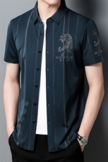 夏季2023新款短袖衬衫男士商务修身休闲上衣衬衣潮流，男装衬衫，电商B212（原钱塘6029）