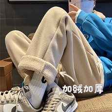 加绒加厚~羊羔绒休闲裤超厚实摇粒绒保暖棉裤2502-K618-P60，男装棉衣，星座502