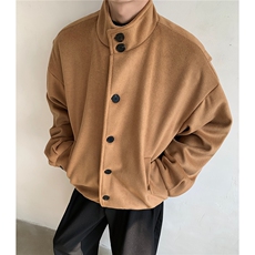 冬季高级感立领毛呢外套韩版潮流夹克ins痞帅棉服上衣D383P108，男装夹克，电商A335-1（原A458）