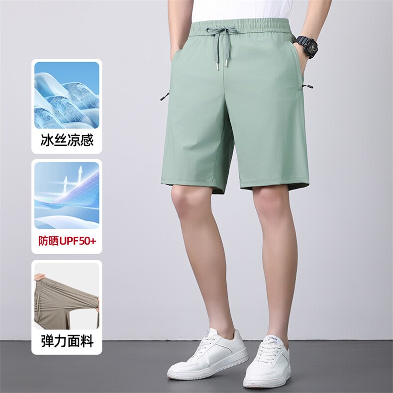 GDN-S66091男士2025年夏季新款青年短裤中腰运动休闲宽松沙滩裤图片