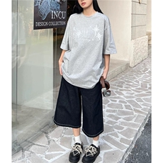 蕾丝刺绣短袖T恤男女美式潮牌凉感防晒upf50+体恤圆领上衣t，男装防晒衣，星座506A