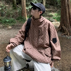 秋季日系机能风多口袋冲锋衣夹克男宽松情侣休闲工装KM74-P58，男装夹克，星座1109-3