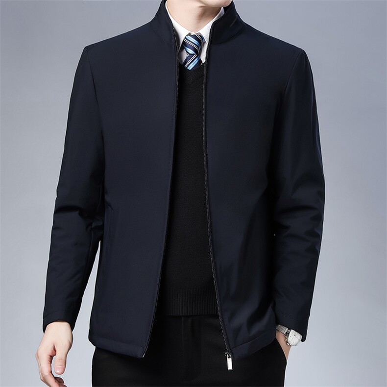 V3637钱塘2020-3新款商务休闲简约冬季厚款中年男士夹克外套P125,男装夹克,钱塘207-3
