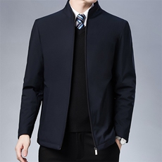 V3637钱塘2020-3新款商务休闲简约冬季厚款中年男士夹克外套P125，男装夹克，钱塘207-3