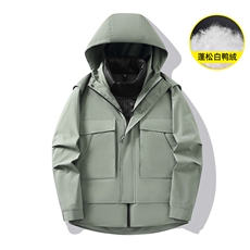 Y5968-P248S-6XL90白鸭绒情侣冬季户外可脱卸三合一羽绒服，男装羽绒服，星座109