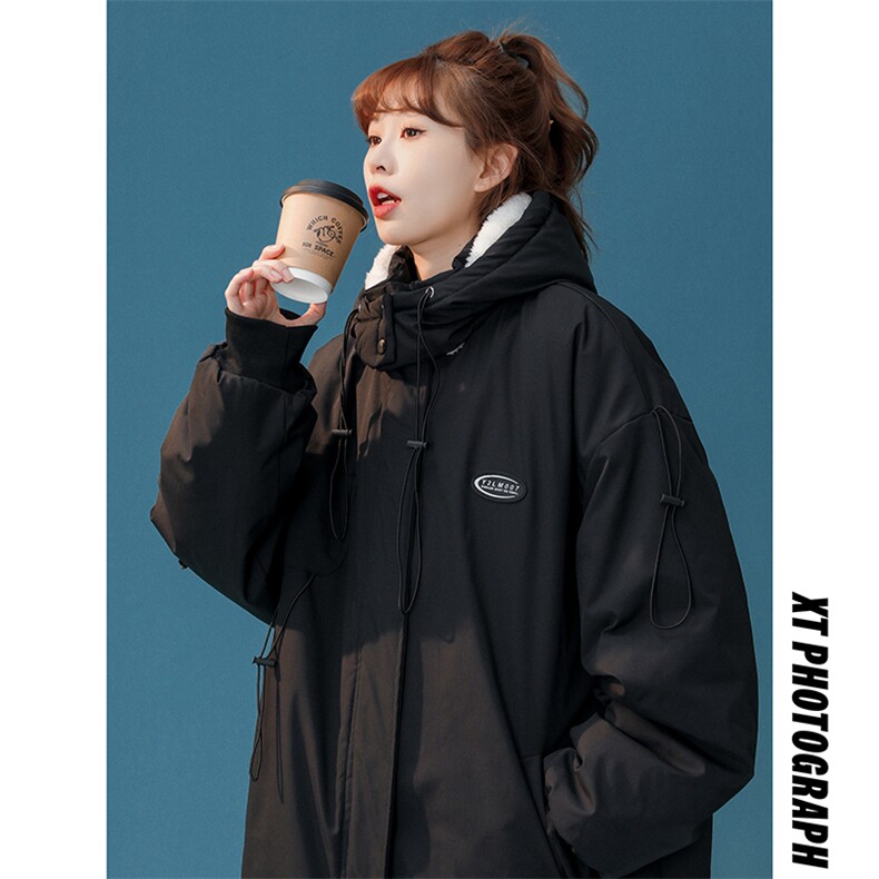 1中性风冲锋衣女羊羔毛棉衣女夹克女外套女JK7569加厚P90控128，女装棉衣/棉服，星座226-2