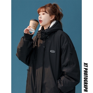 1中性风冲锋衣女羊羔毛棉衣女夹克女外套女JK7569加厚P90控128,棉衣/棉服,星座226-2