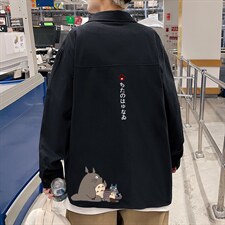 春季长袖衬衫男宽松港风衬衣男外套男CSCS269-P35，男装衬衫，电商B371