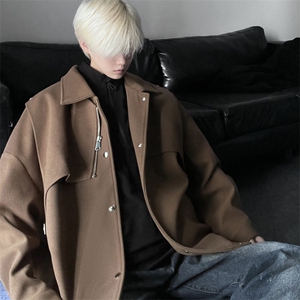 男装夹克 2026秋冬季新款呢料毛呢大衣男生外套XZ514-2-F631-P125图片