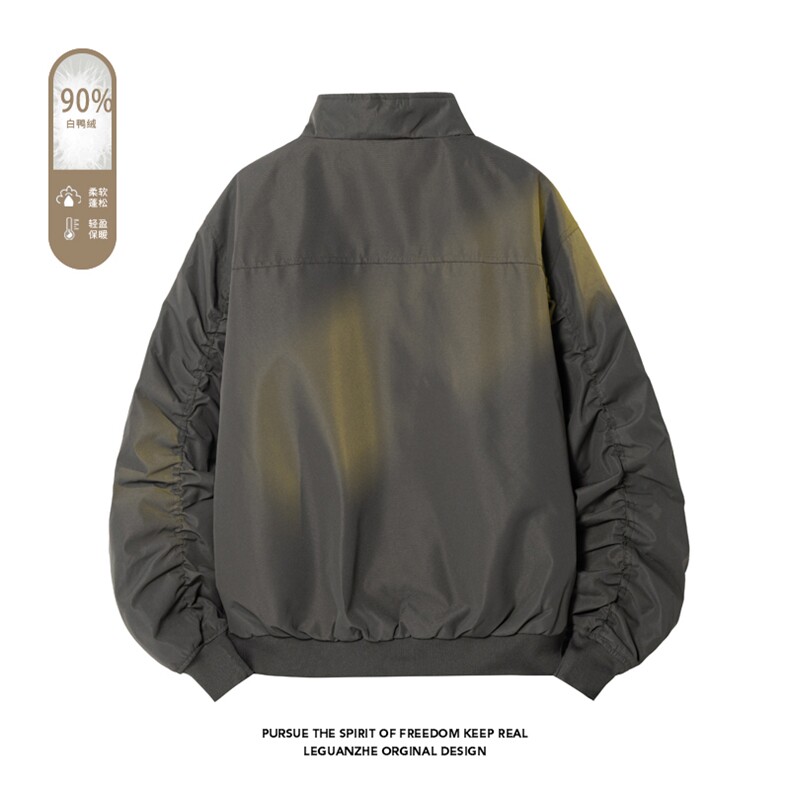 广检90%白鸭绒冬季白底羽绒服充绒量75gM-5XHY25598-特P109,男装羽绒服,电商A022