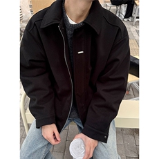 夹克外套男款翻领拉链美式高街复古工装外搭上衣JW1051-P78，男装夹克，星座208-5