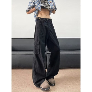 夏季新款休闲裤男美式复古cleanfit宽松口袋伐木工装裤RK2671-P59图片