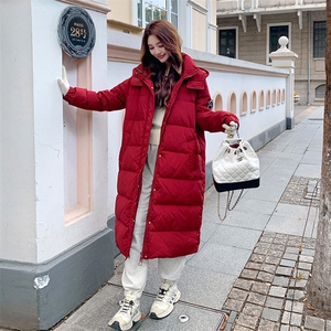 羽绒服女25年冬季新款长款过膝加长加厚保暖外套通勤图片