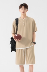 TZ25310-特P60夏季休闲T恤短裤男两件套，男装牛仔裤，电商D310B