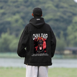 美式西海岸hiphop牛仔外套男ins痞帅高街潮牌夹克春季JK1125-P88图片
