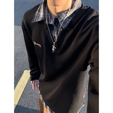 气质假两件卫衣简约新款时尚原宿潮流流行百搭LA811-P42，男装卫衣，星座208-5