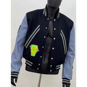 1506/QW0880/P62美式高街短款飞行夹克外套男女情侣款春季棒球服图片
