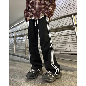 美式三条杠伞兵裤~运动卫裤休闲裤男女3 XZ502-K695-P55控78图片