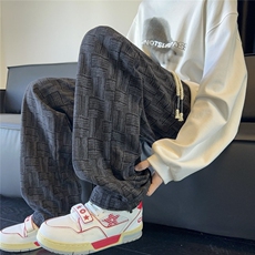 美式扎染运动卫裤男款秋季潮牌高级感直筒阔腿裤子情侣复古微喇裤，男装休闲裤，星座511-1