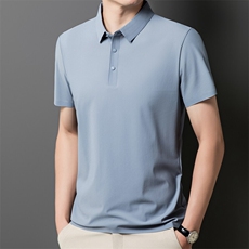 商务短袖polo衫男2025年夏季冰丝薄款宽松速干凉感T恤PL12357-P35，男装Polo衫，星座610（原A335）