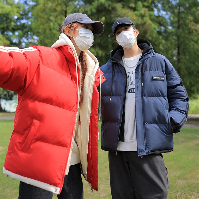 冬季假两件棉服男女同款加厚保暖棉衣棉袄外套M082-特价P63,男装棉衣,电商A007