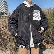 复古学院风棒球刺领绣棉衣字母男轻薄款宽松春季菱格外套M1962，男装棉衣，星座1116A-1（原606A）