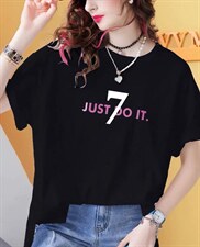 2022春季新款短袖T恤字母图案百搭ins潮，女装T恤，L·H·X