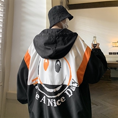 特P53控98cityboy酒店大口袋工装机能套头笑脸连帽夹克卫衣XWY221，男装夹克，电商B370