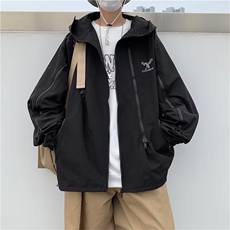 美式连帽冲锋衣外套男日系cityboy情侣机能风工装夹克潮8720-p59，男装夹克，星座1008