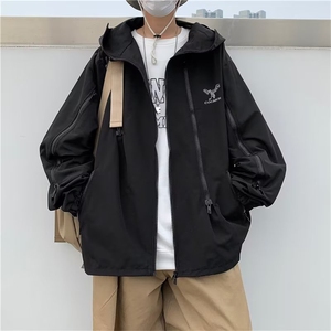美式连帽冲锋衣外套男日系cityboy情侣机能风工装夹克潮8720-p59图片