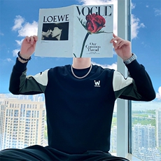 AW11/P58控78秋季社会小伙潮流拼色时尚内搭外穿长袖卫衣男白首，男装卫衣，星座305B-1