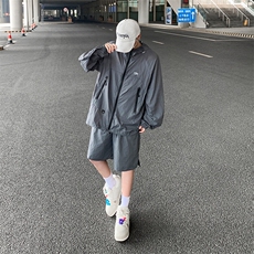 美式双拉链连帽防晒衣男女同款户外运动长袖皮肤衣套装TZW180-p68，男装防晒衣，星座302B
