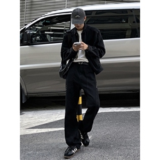 B221美式ins高街暗黑小众个性铆钉小脚牛仔裤LK23142-P65控88，男装牛仔裤，电商B221