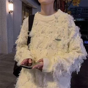 美式复古流苏毛衣设计感小众外套图片